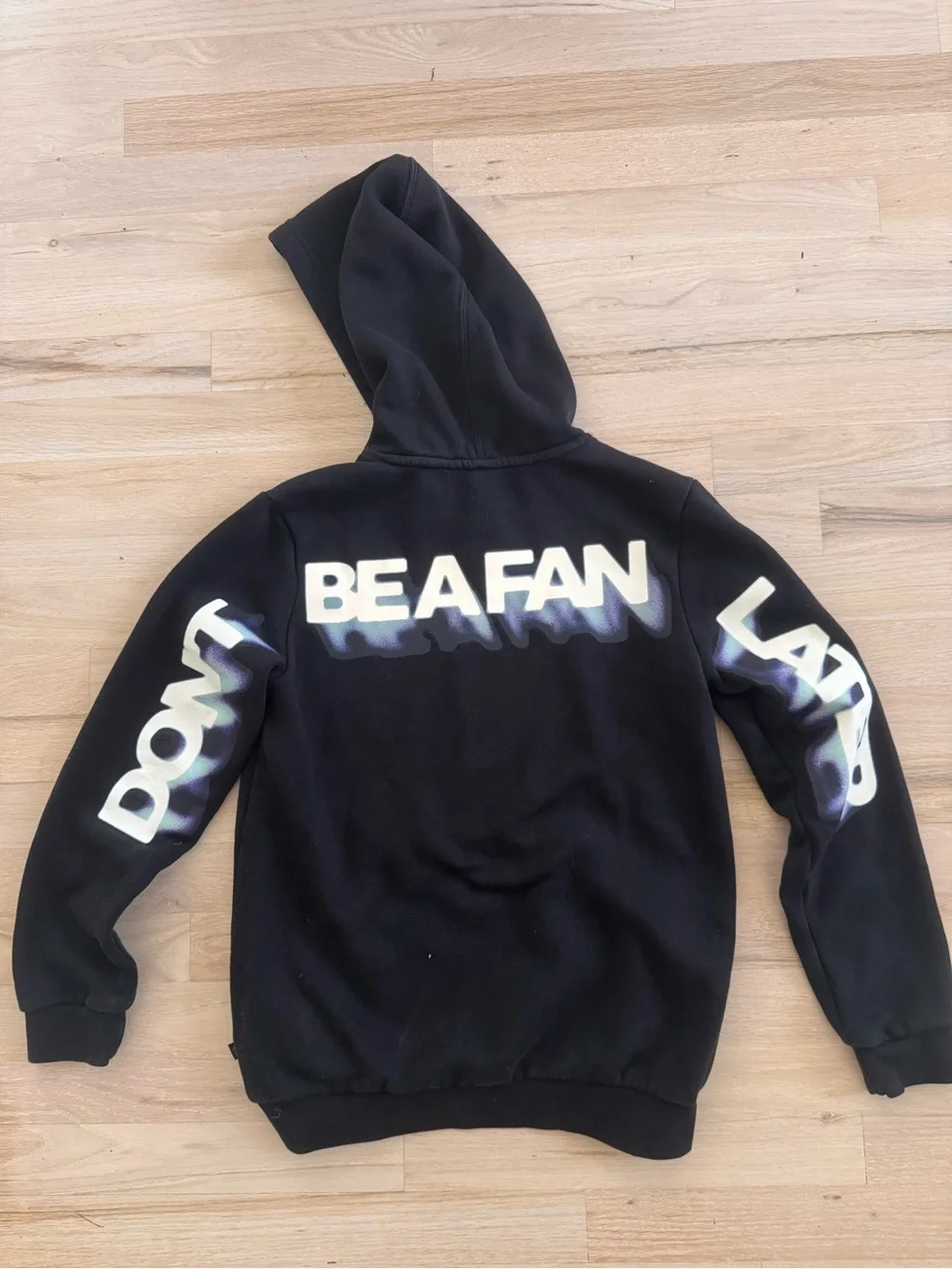 Boys Overtime x Adidas Don’t be a fan later hoodie sweatshirt, black/offwhite,YM